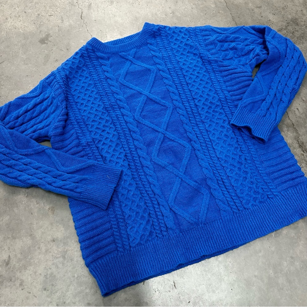 Aelfric Eden Cble Knit Blue Sweater